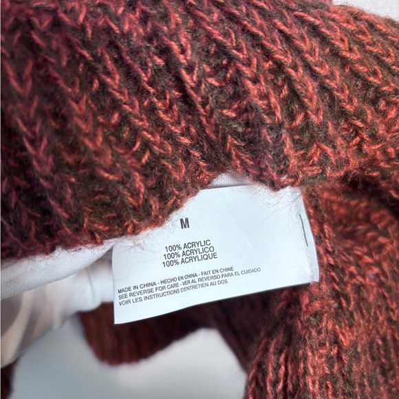 Bandolino Y2K Red Heather Knit Shawl Collar Sweater Cardigan Vest Size Medium - Picture 4 of 6